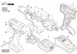 Bosch 3 601 JB3 4E0 GDR 1440-LI Impact Wrench Spare Parts